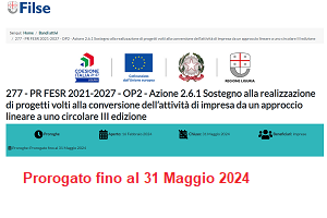 Prorogato al 31 maggio 2024 il bando di Regione Liguria dedicato agli investimenti in economia circolare