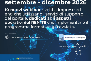 Albo Nazionale Gestori Ambiente - nuovo ciclo formativo rivolto alle imprese e agli enti che utilizzano i servizi di supporto messi a disposizione gratuitamente dal RENTRI - settembre-dicembre 2026