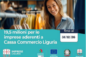 Regione Liguria - Apre il primo marzo 2024 Cassa Commercio Liguria