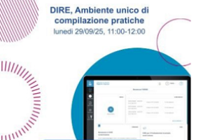 Webinar per le imprese su DIRE, ambiente unico di compilazione pratiche Registro Imprese - 29 settembre 2025