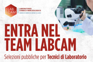 Labcam aperti due avvisi di selezioni - tecnico di laboratorio - domande entro il 27.11.2026 locandina "ENTRA NEL TEAM LABCAM"