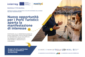 Progetto Interreg Marittimo MARIN AI DIGITAL TWINNIG SVILUPPO SOSTENIBILE MARINE AREA TRANSFRONTALIERA - selezione Marine di Imperia, La Spezia, Savona - Scadenza 18 settembre 2026