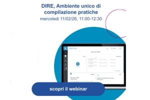 11 febbraio 2026 webinar gratuito su DIRE ambiente unico di compilazione pratiche Registro Imprese