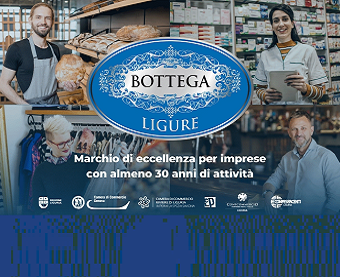 Regione Liguria, sistema camerale e associazioni di categoria promuovono "Bottega ligure", il nuovo marchio di qualità per le imprese con almeno 30 anni di attività