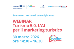 30 marzo ore14,30 WEBINAR TURISMO 5.0. L'AI PER IL MARKETING TURISTICO